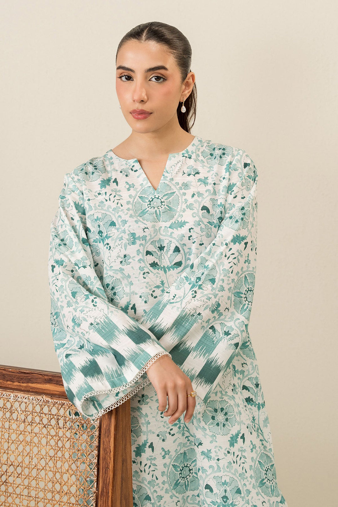 Cross Stitch - Mint Cold - 2 Piece -  Khaddar Printed Suit - Unstitch