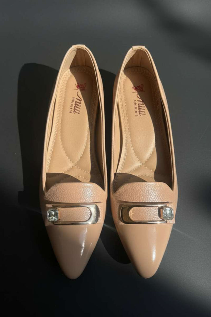 Milli Shoes - Pointed Dress Pumps For Women - Peach