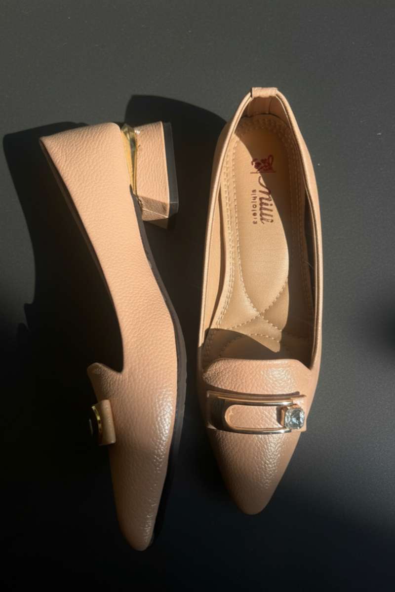 Milli Shoes - Pointed Dress Pumps For Women - Peach