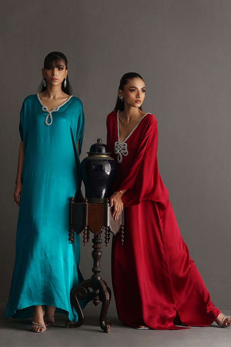 Deepak Perwani - Drs1137 - Charmeuse - Wine Red - 1 Piece