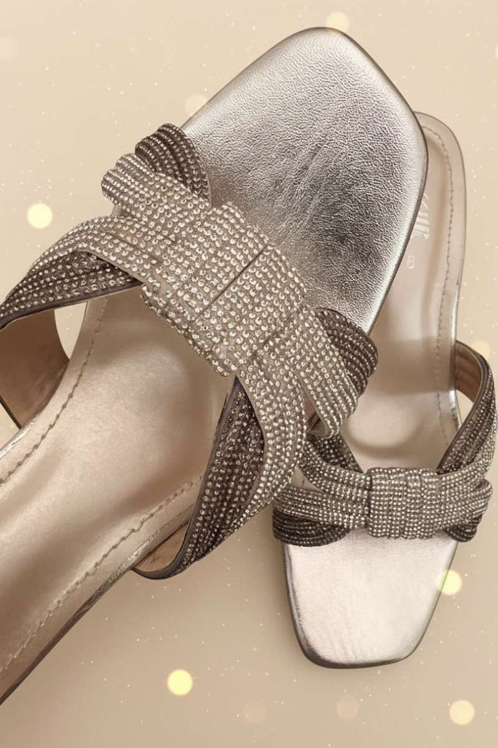 Milli Shoes - Fancy Slides - Silver