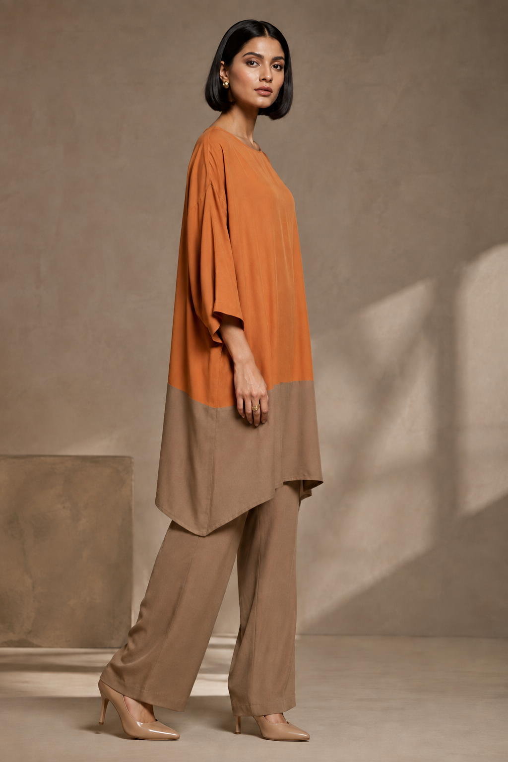 Gulabo Desert Chic Co-ord set Rust / Brown 2 Piece