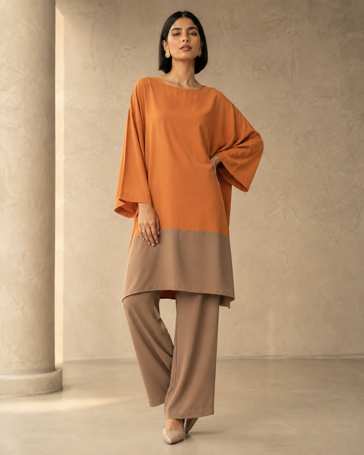 Gulabo Desert Chic Co-ord set Rust / Brown 2 Piece