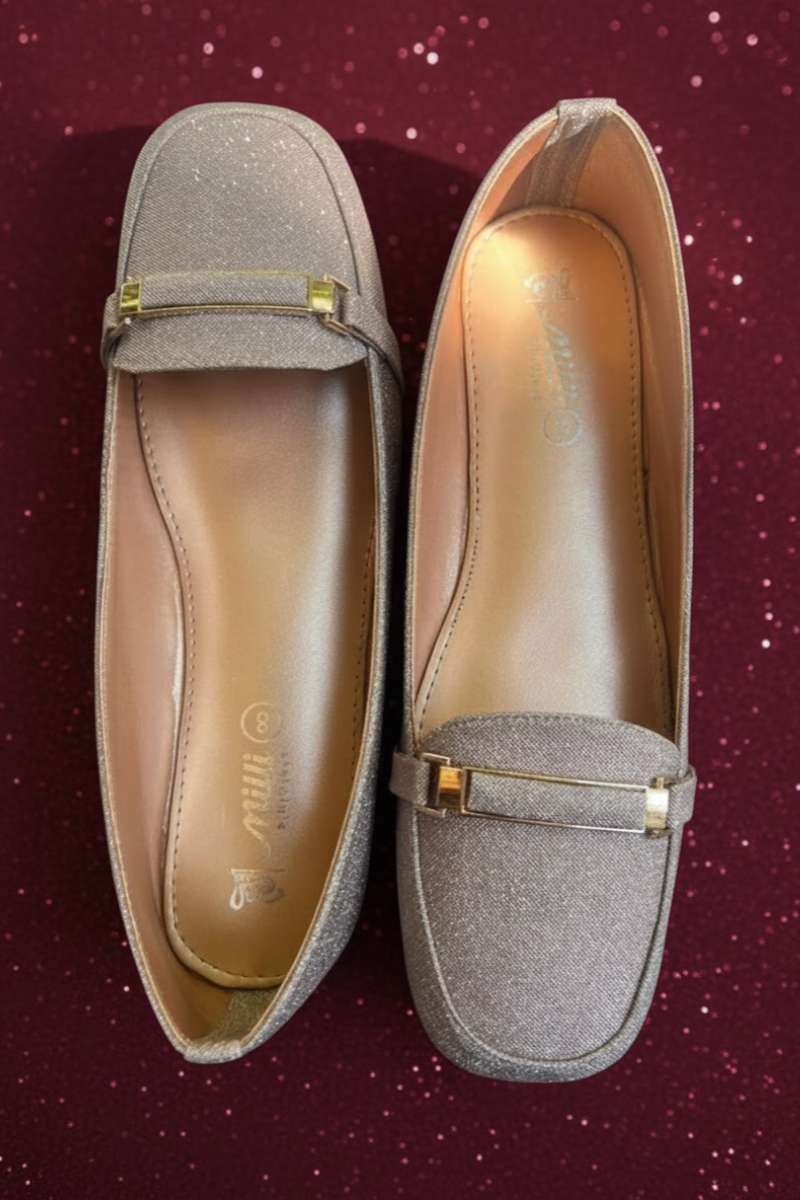 Milli Shoes - Semi Formal Loafers For Women - Shimmer Taupe