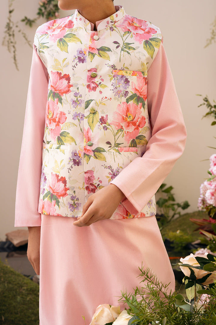 Hummingbirds - Gardenia Silk Waistcoat For Boy