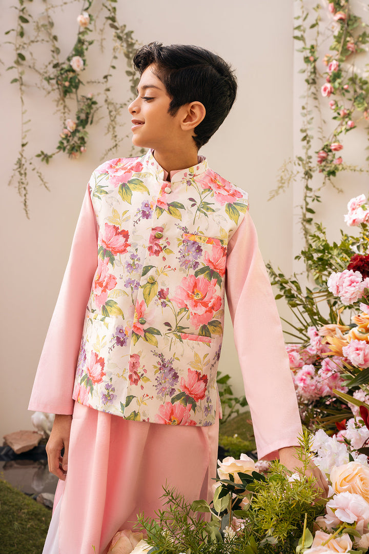 Hummingbirds - Gardenia Silk Waistcoat For Boy