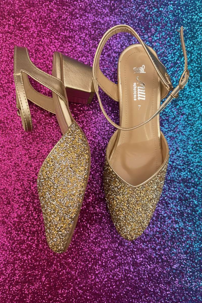 Milli Shoes - Formal Pointed Heel - Golden