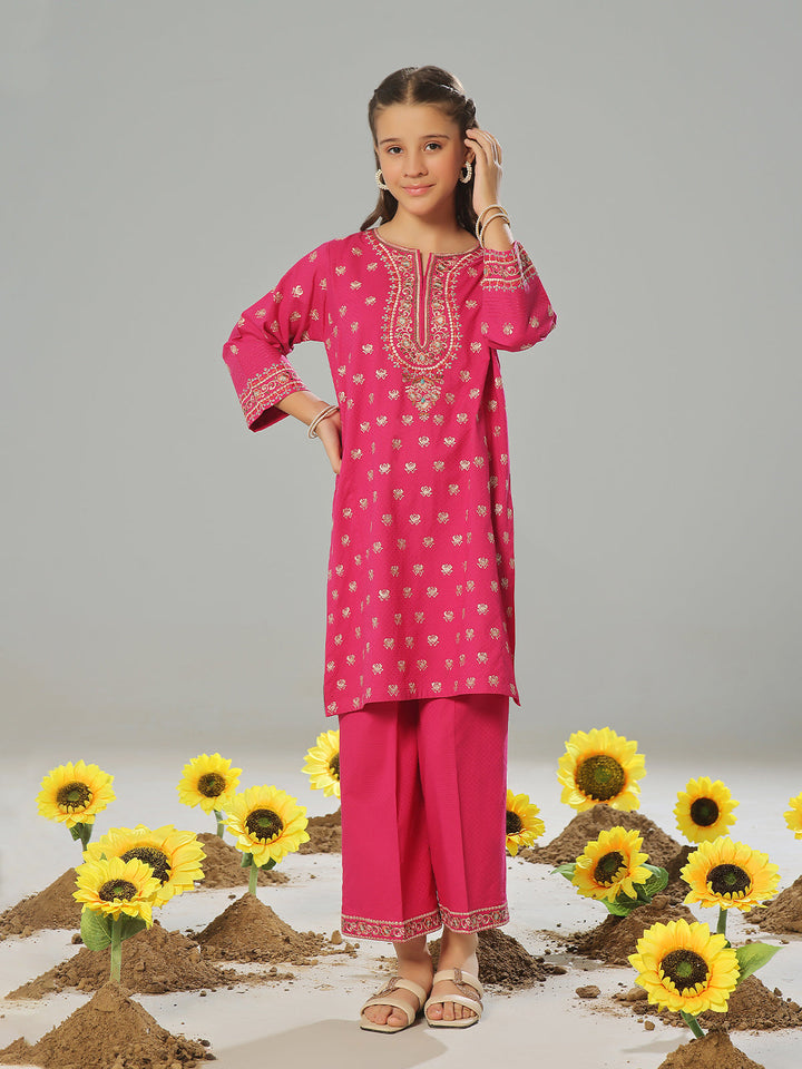 Oaks - Embroidered Pret Shirt Trouser Dobby Aatishi  - 2 Piece