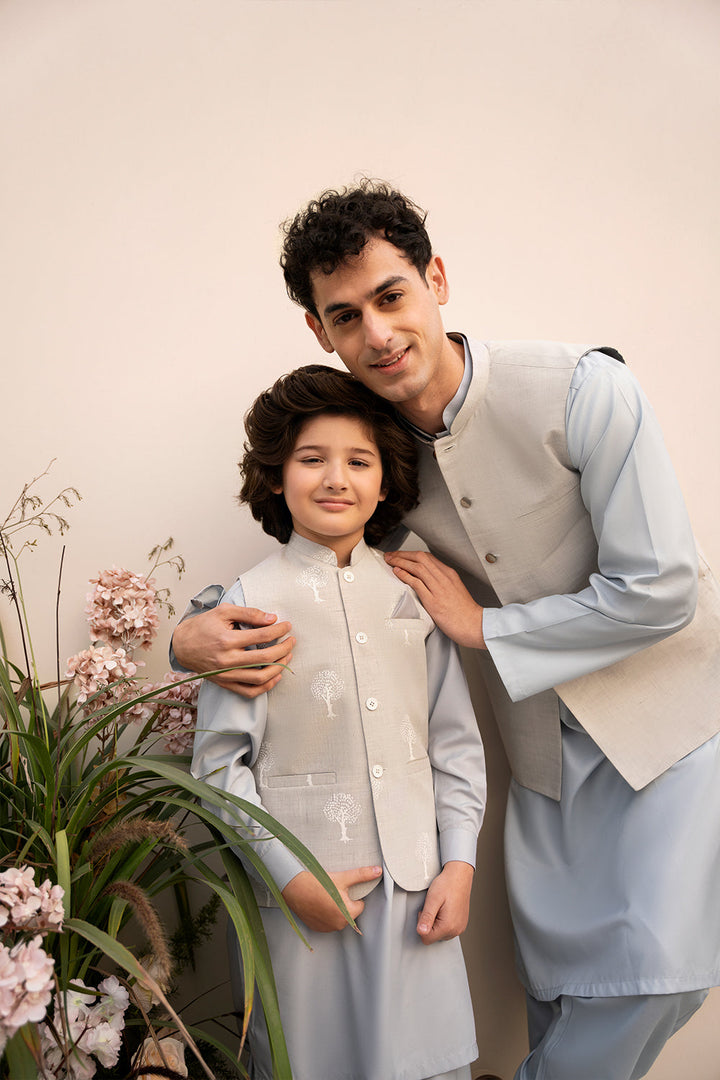 Hummingbirds - Tree of Life Block Print Waistcoat For Boy