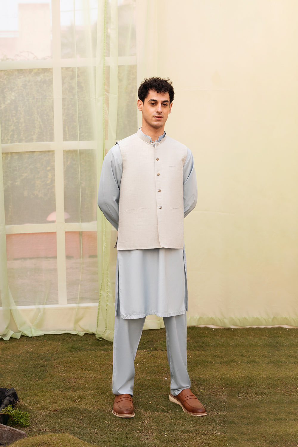 Hummingbirds - Tree of Life Block Print Waistcoat For Boy