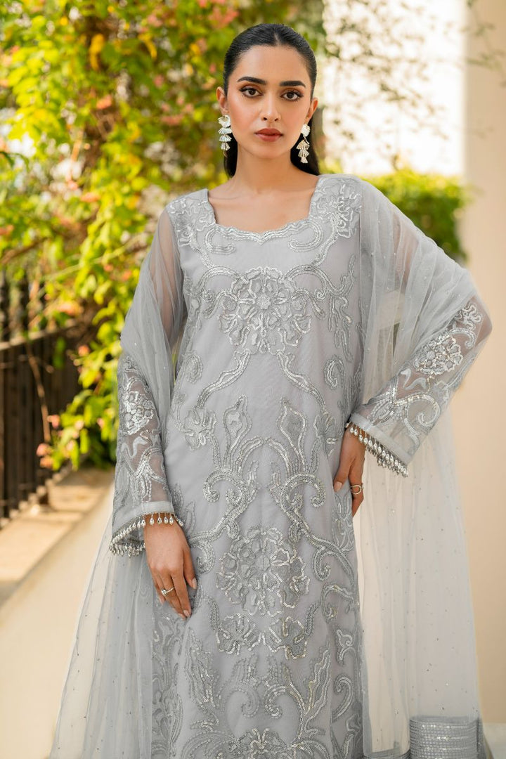 hina khawaja in Natasha Kamal - Ellie - grey sequins - Net lined with crepe de chin - 3 Piece