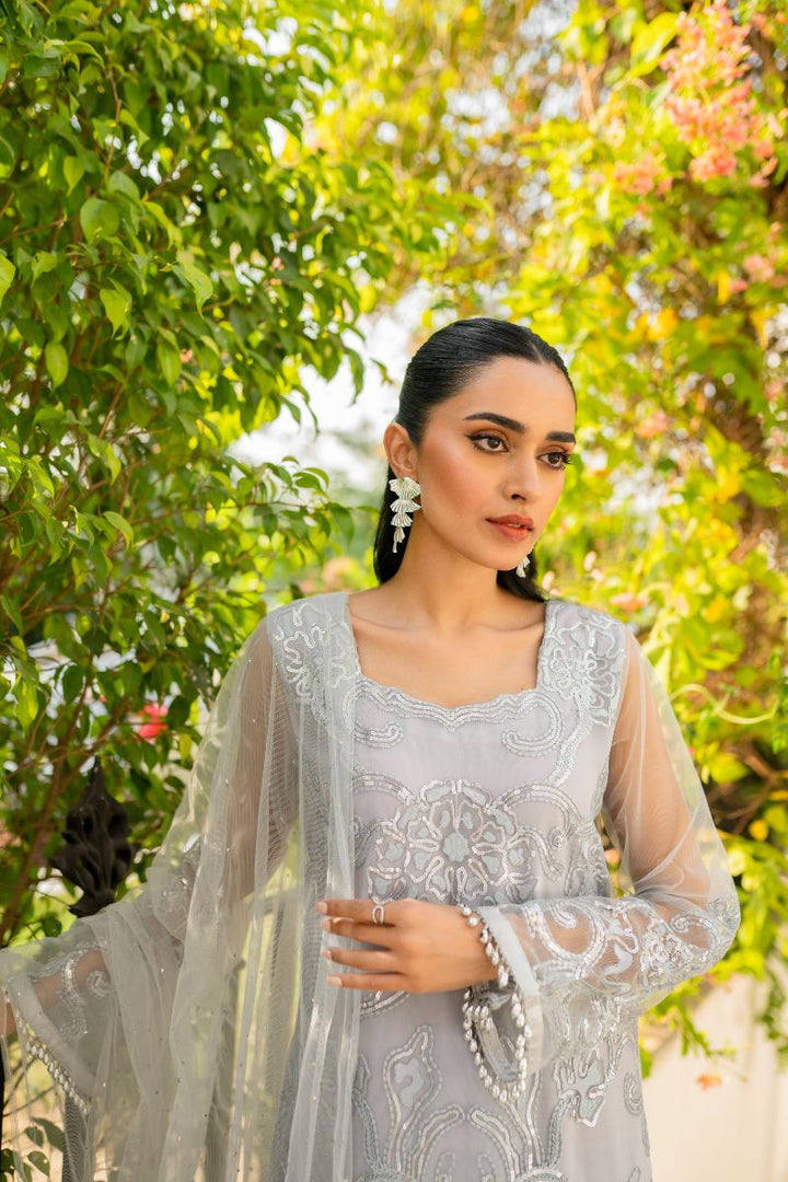 hina khawaja in Natasha Kamal - Ellie - grey sequins - Net lined with crepe de chin - 3 Piece