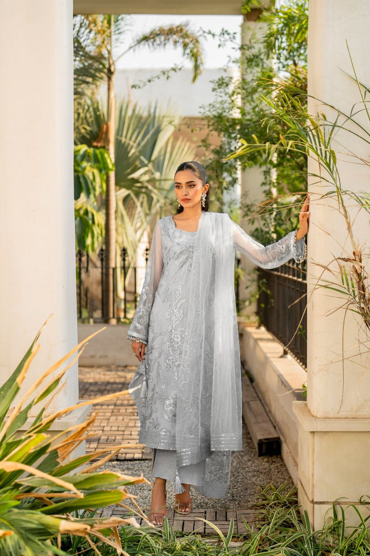 hina khawaja in Natasha Kamal - Ellie - grey sequins - Net lined with crepe de chin - 3 Piece