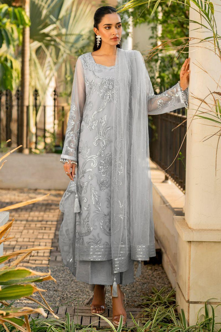 hina khawaja in Natasha Kamal - Ellie - grey sequins - Net lined with crepe de chin - 3 Piece