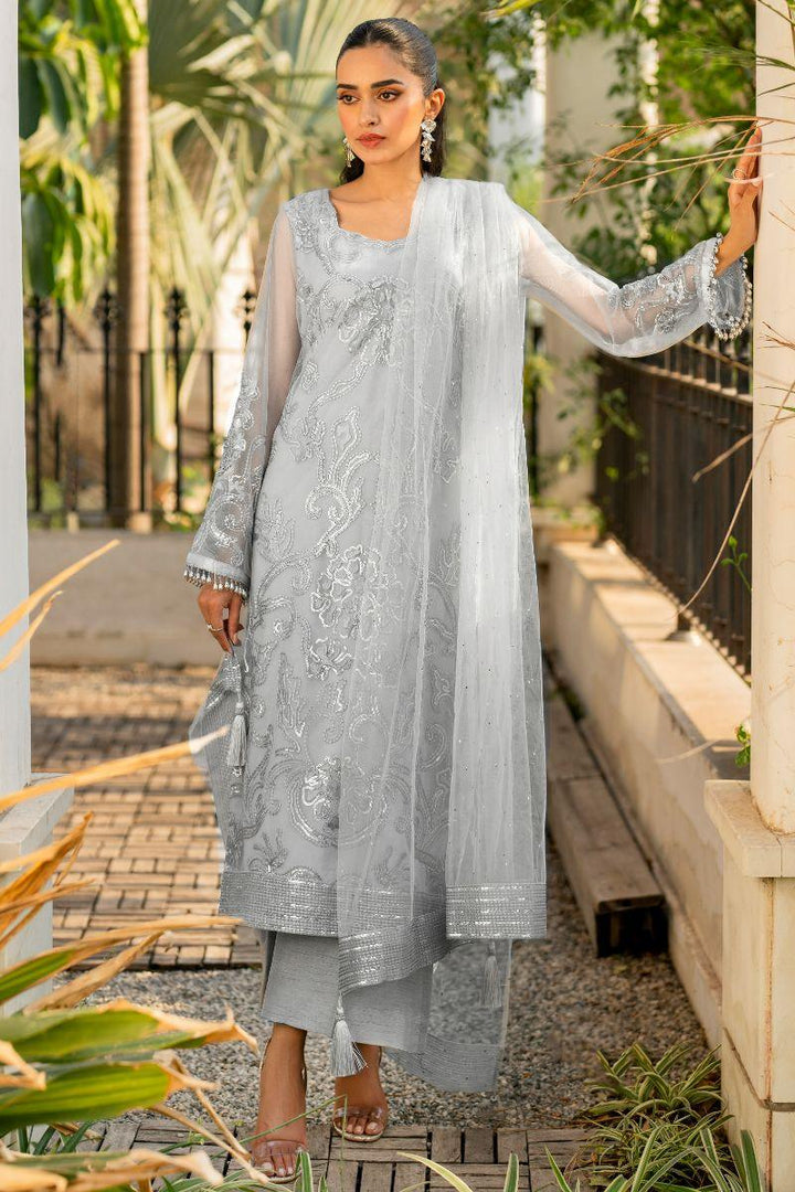 hina khawaja in Natasha Kamal - Ellie - grey sequins - Net lined with crepe de chin - 3 Piece