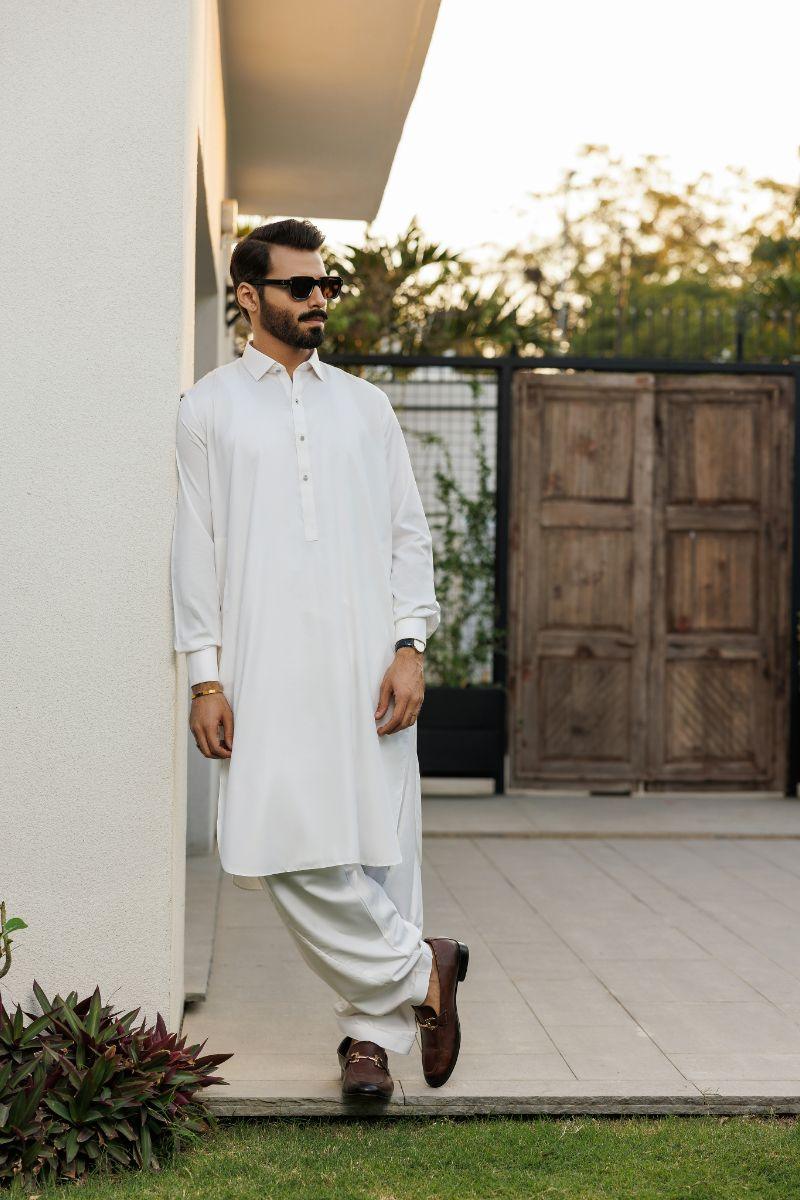 Deepak Perwani - jkt1424 & kas907 - White - 3 Piece