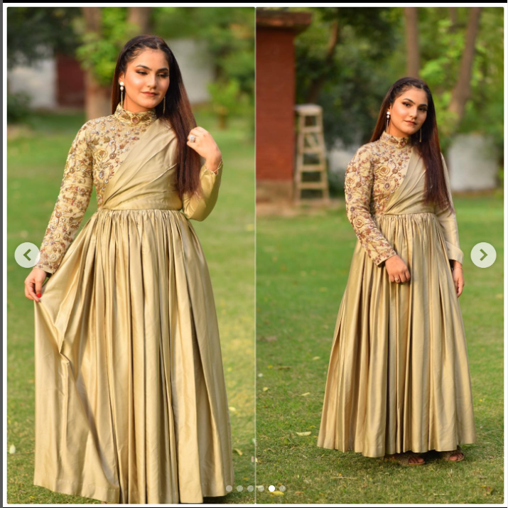 Syah - Hand-Done Adda Work Dress - Silk - 1 Piece