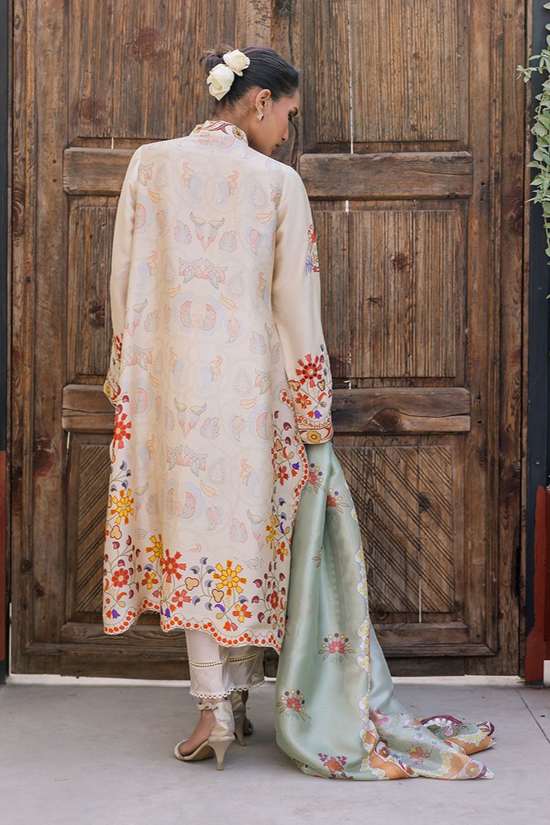 Deepak Perwani - KUD02 - Pure Silk - 3 Piece