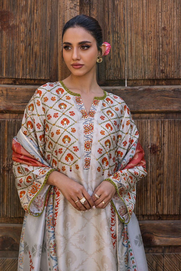 Deepak Perwani - KUD03 - Pure Silk - 3 Piece