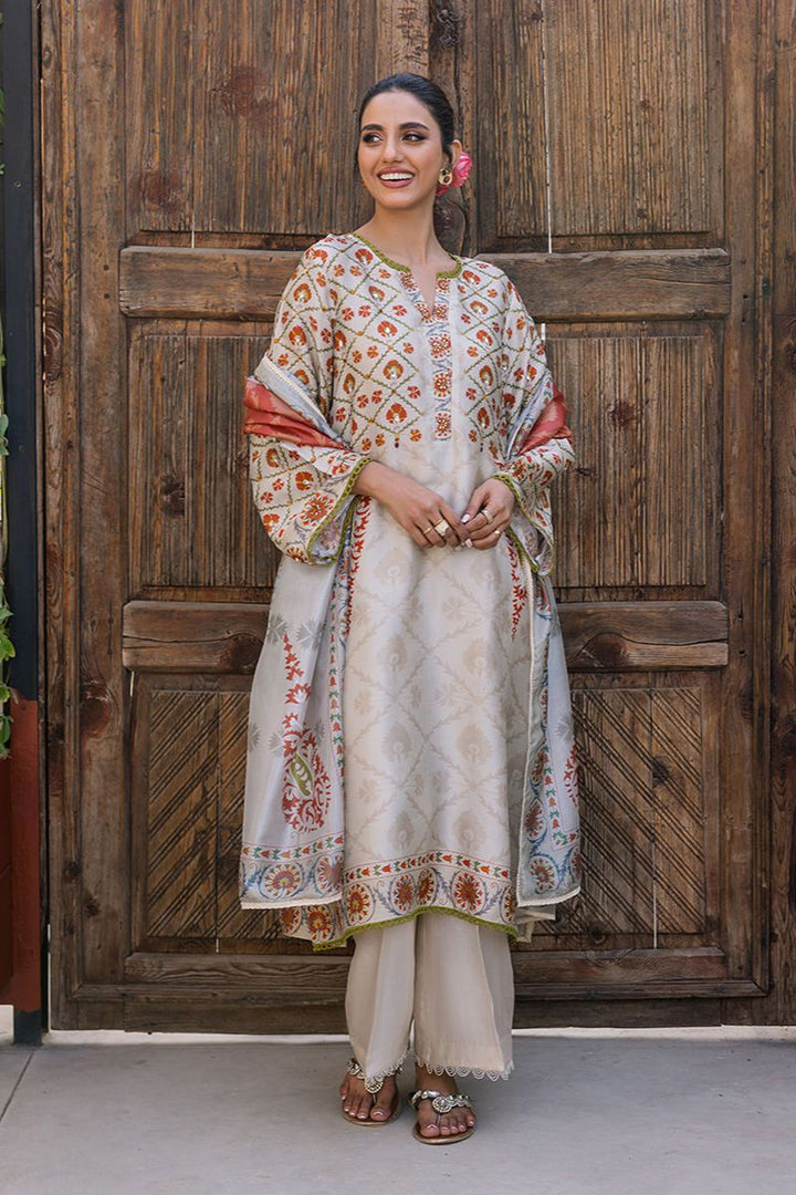 Deepak Perwani - KUD03 - Pure Silk - 3 Piece