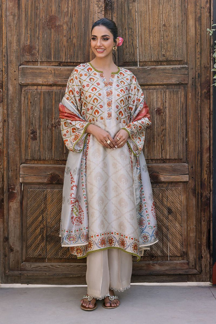 Deepak Perwani - KUD03 - Pure Silk - 3 Piece