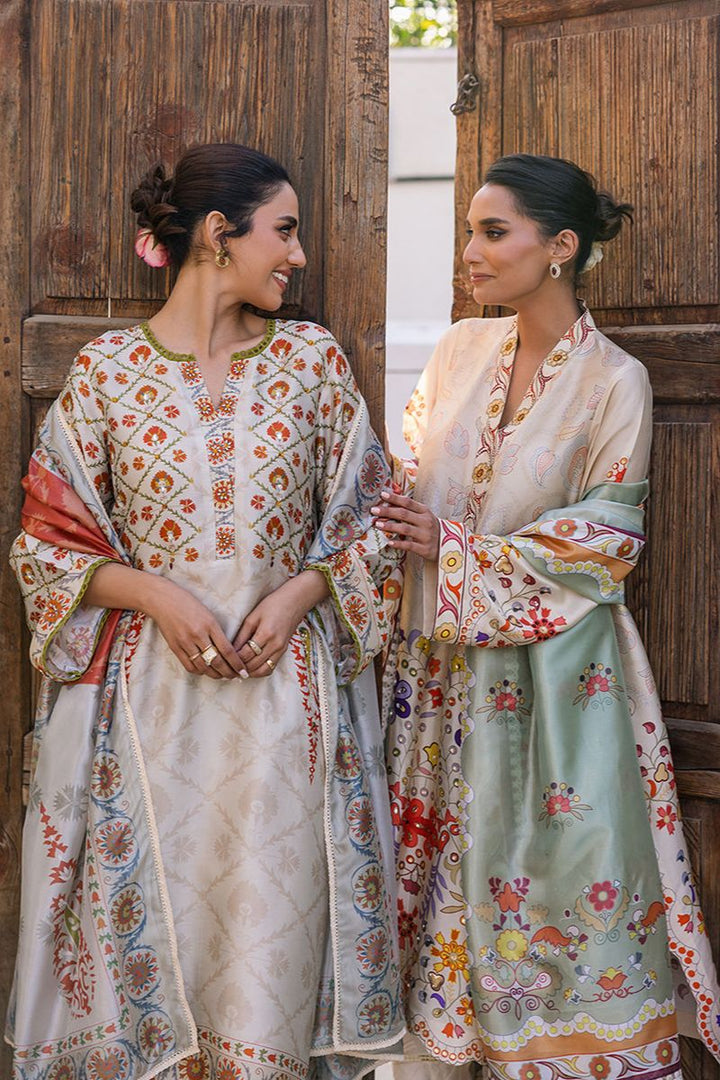 Deepak Perwani - KUD03 - Pure Silk - 3 Piece