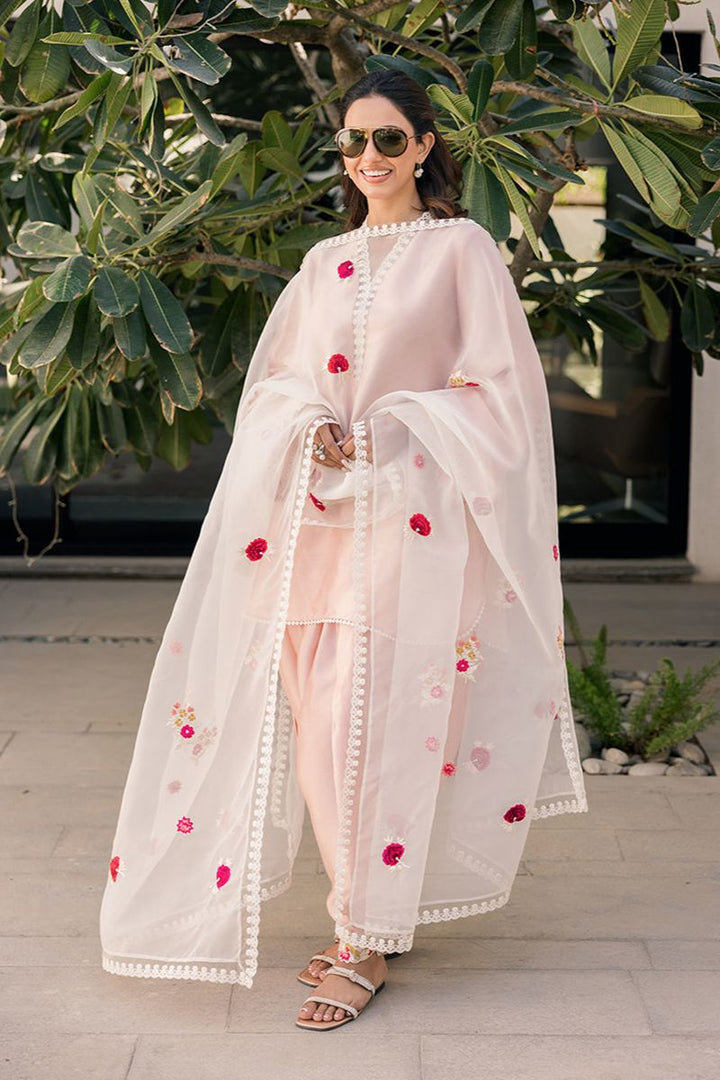Deepak Perwani - Kut318 - Shisha Silk - Ethereal Rose Pink - 3 Piece