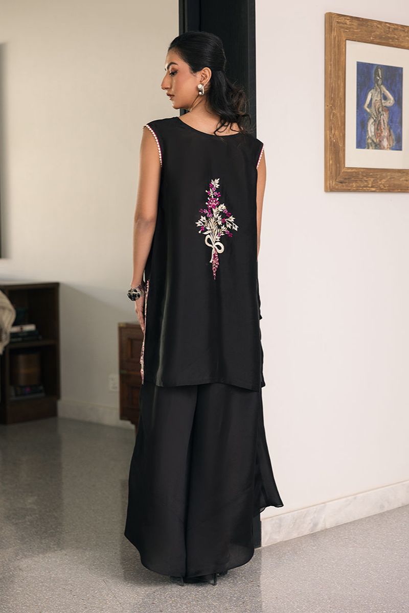 Deepak Perwani - Kut330 - Silk - Black - 2 Piece