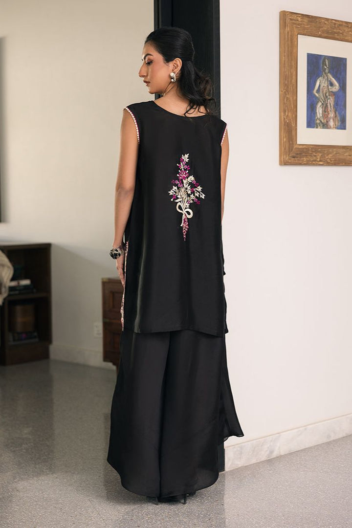 Deepak Perwani - Kut330 - Silk - Black - 2 Piece