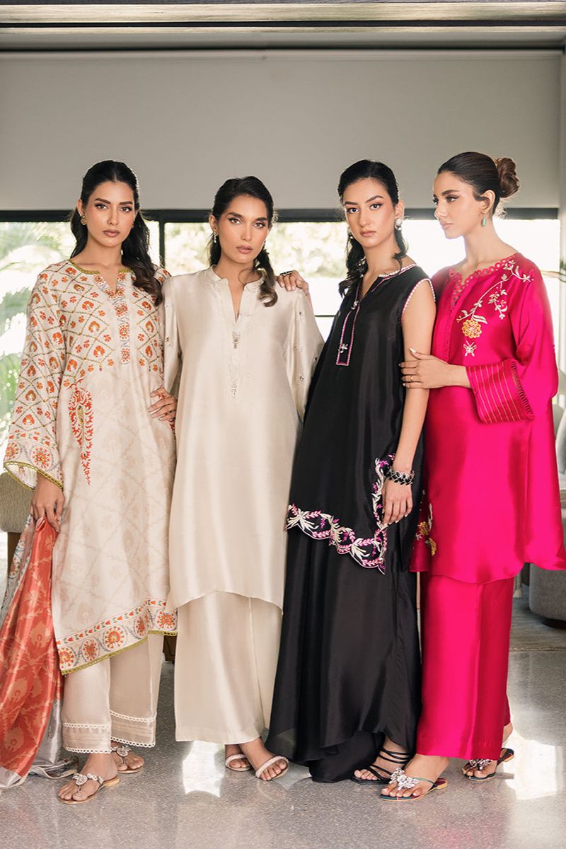 Deepak Perwani - Kut330 - Silk - Black - 2 Piece