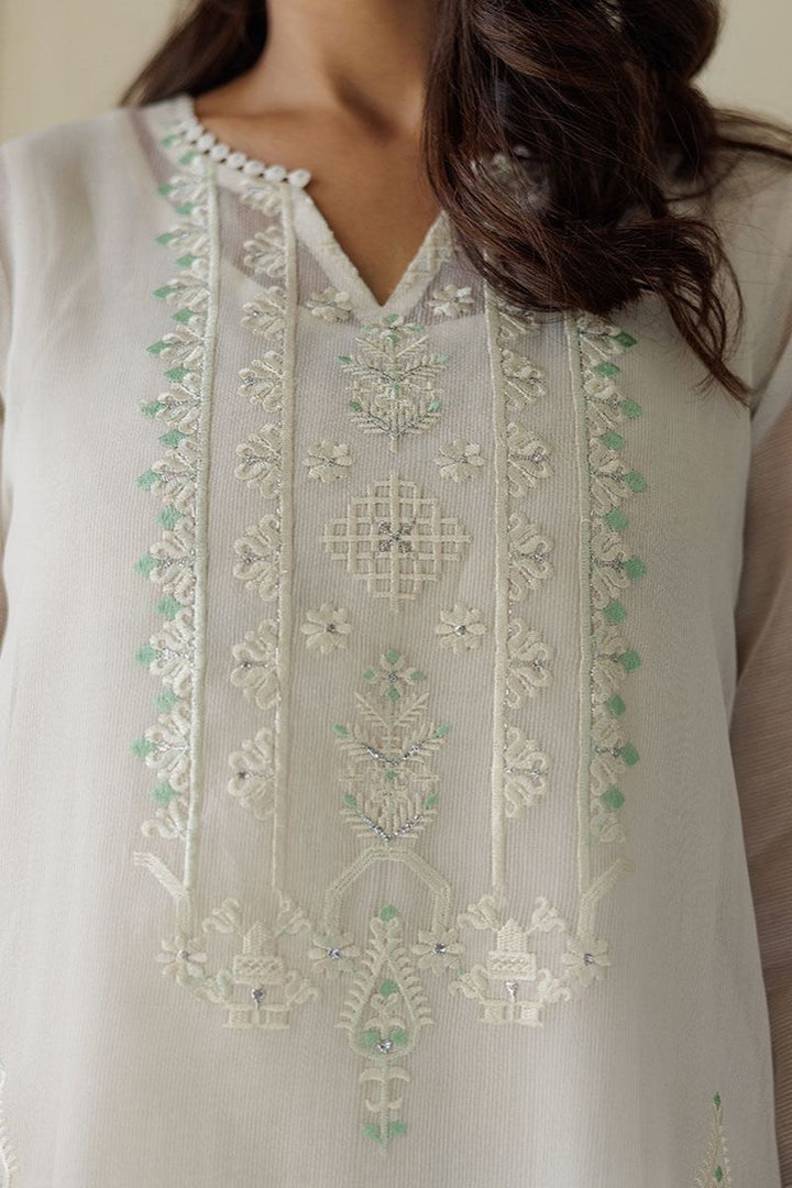 Deepak Perwani - Lilla 1 - Cotton Net - White - 3 Piece