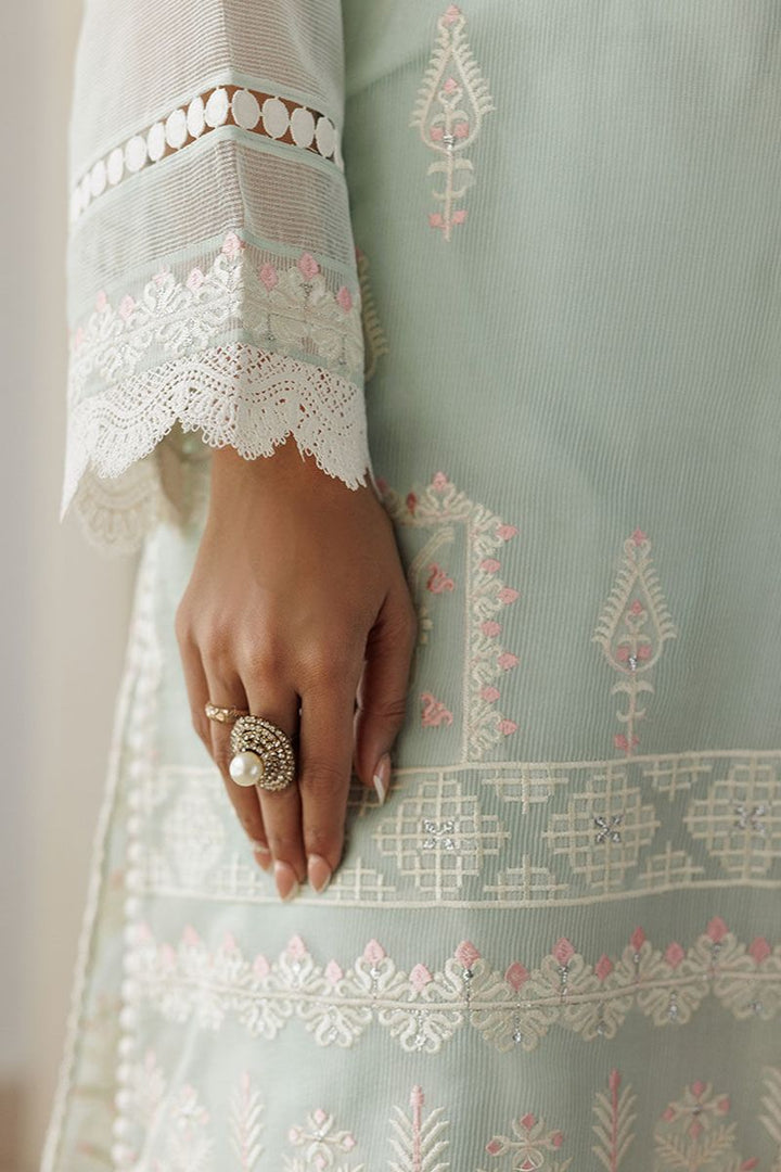 Deepak Perwani - Lilla 2 - Cotton Net - Ice Blue - 3 Piece