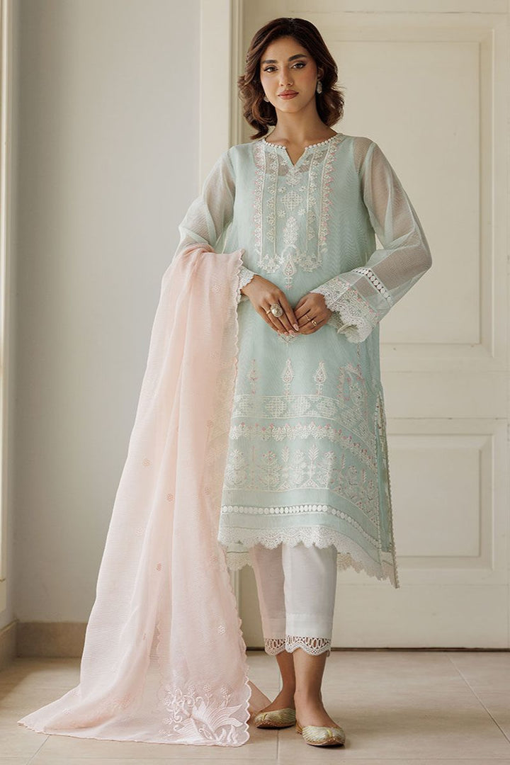 Deepak Perwani - Lilla 2 - Cotton Net - Ice Blue - 3 Piece