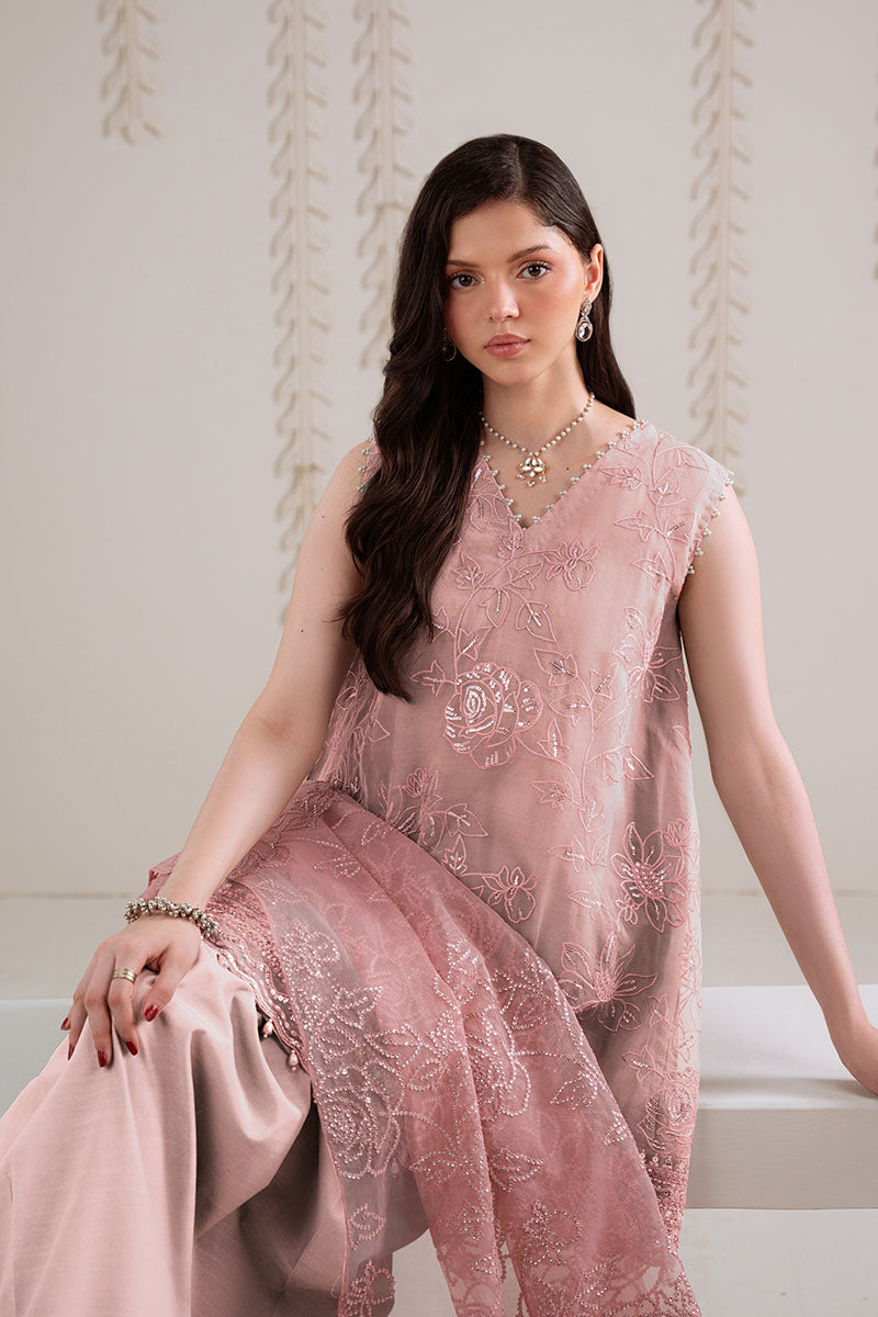 Cross Stitch - DUSTY ROSE - Chiffon - 4 Piece - Unstitched