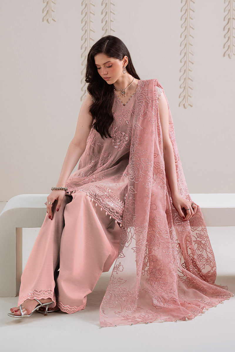 Cross Stitch - DUSTY ROSE - Chiffon - 4 Piece - Unstitched