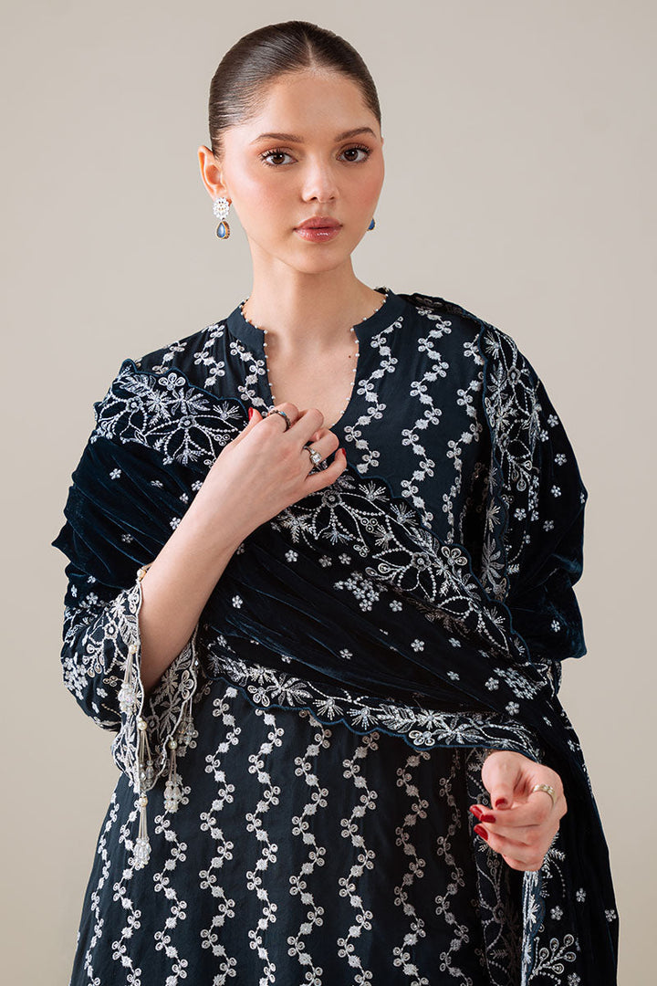 Cross Stitch - TROPICAL TEAL - Chiffon - 3 Piece - Unstitched