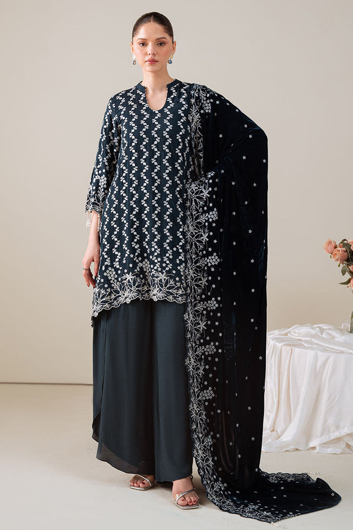 Cross Stitch - TROPICAL TEAL - Chiffon - 3 Piece - Unstitched