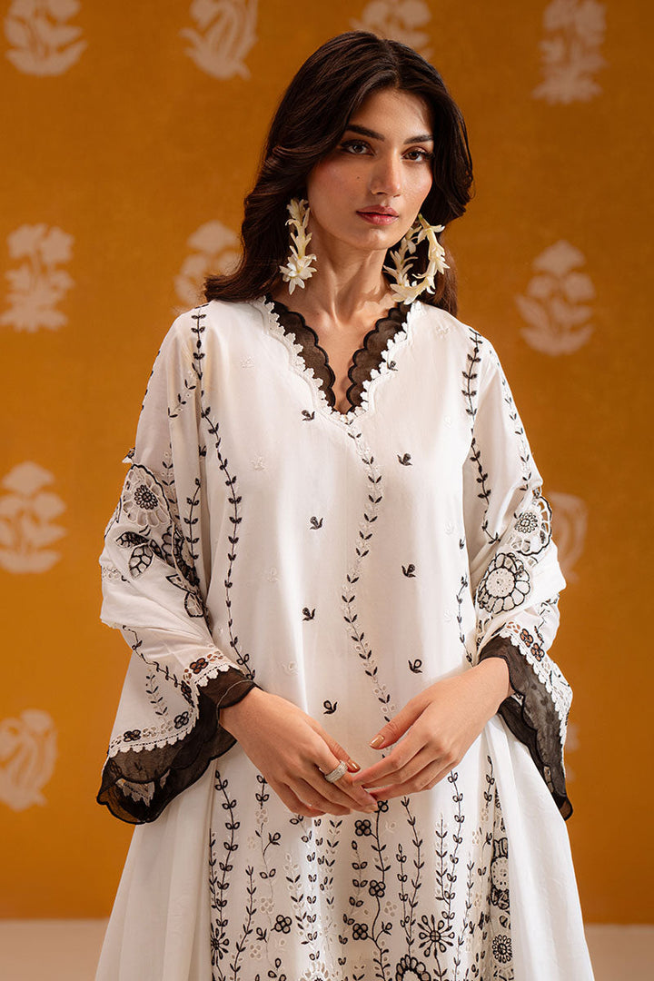 Cross Stitch - Pristine Noir Chikankari Lawn Unstitch Suit For Women - 3 Piece