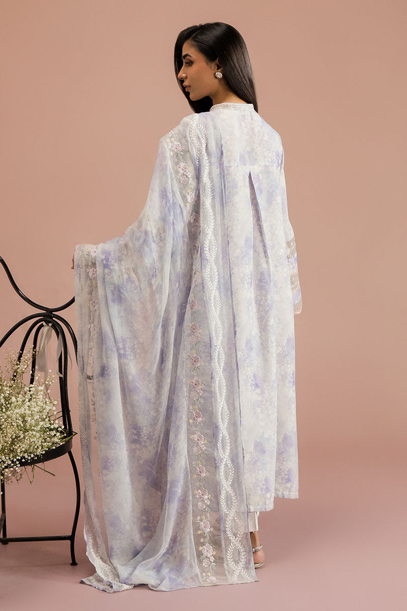 Cross Stitch - Shadow Bloom Silk Suit For Women - Purple - 2 Piece - Studio by TCS