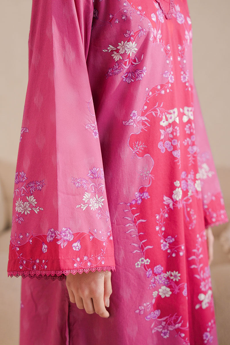 Cross Stitch - Blossom Melody Digital Print Lawn Unstitch Suit For Women - 2 Piece