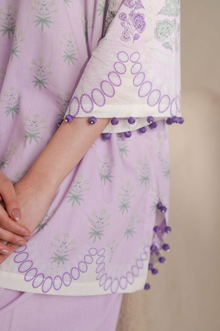 Cross Stitch - Opulent Orchid Digital Print Lawn Unstitch Suit For Women - 2 Piece