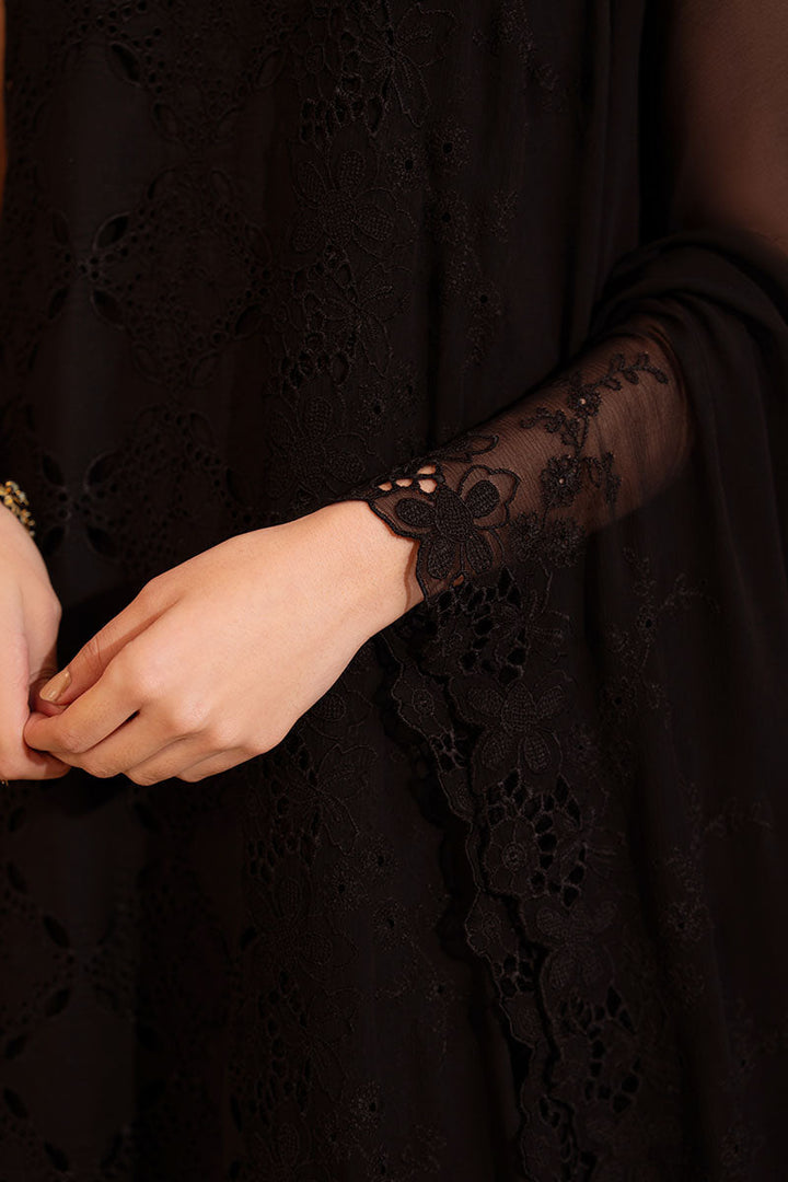 Cross Stitch - Chantelle Lace Chikankari Lawn Unstitch Suit For Women - 4 Piece