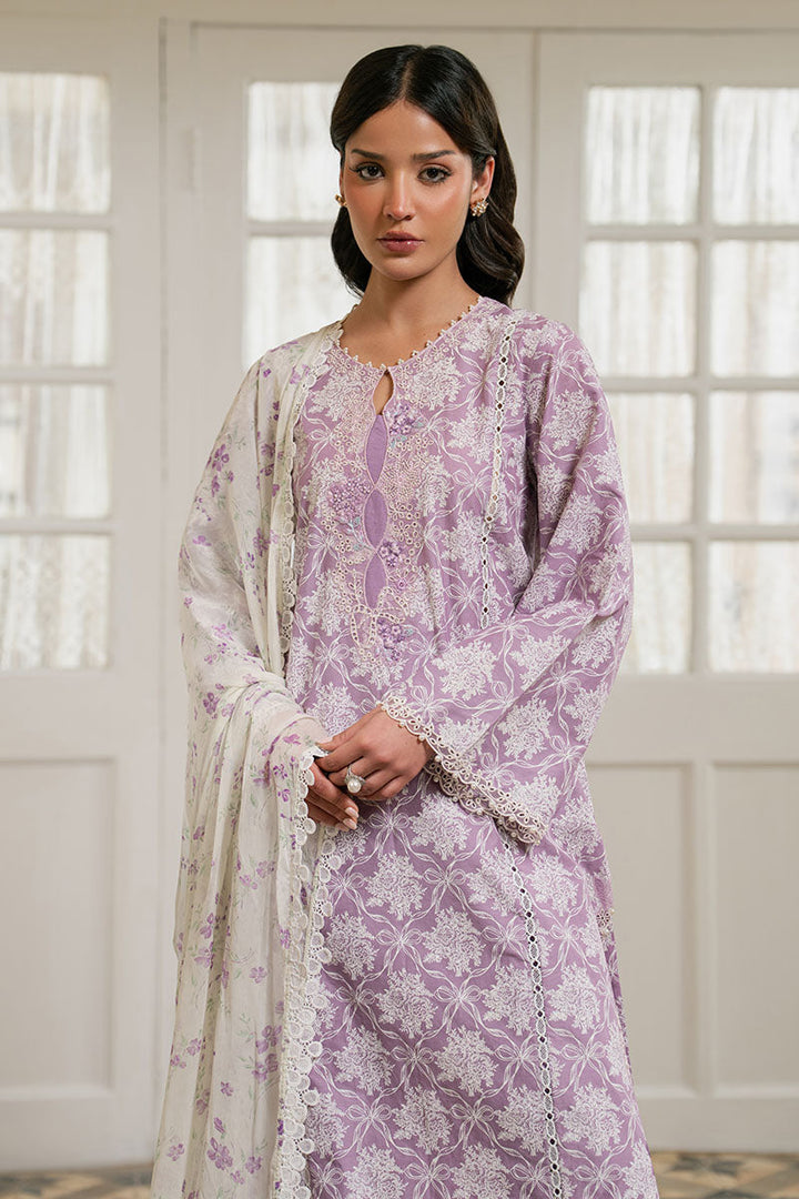 Cross Stitch - Lawn Lavender Muse Unstitch Suit For Women - 3 Piece