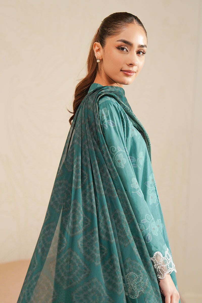 Cross Stitch - Forest Dew Digital Print Lawn Unstitch Suit For Women - 3 Piece