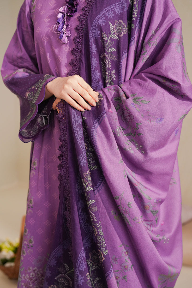 Cross Stitch - Deep Carnation Digital Print Lawn Unstitch Suit For Women - 3 Piece