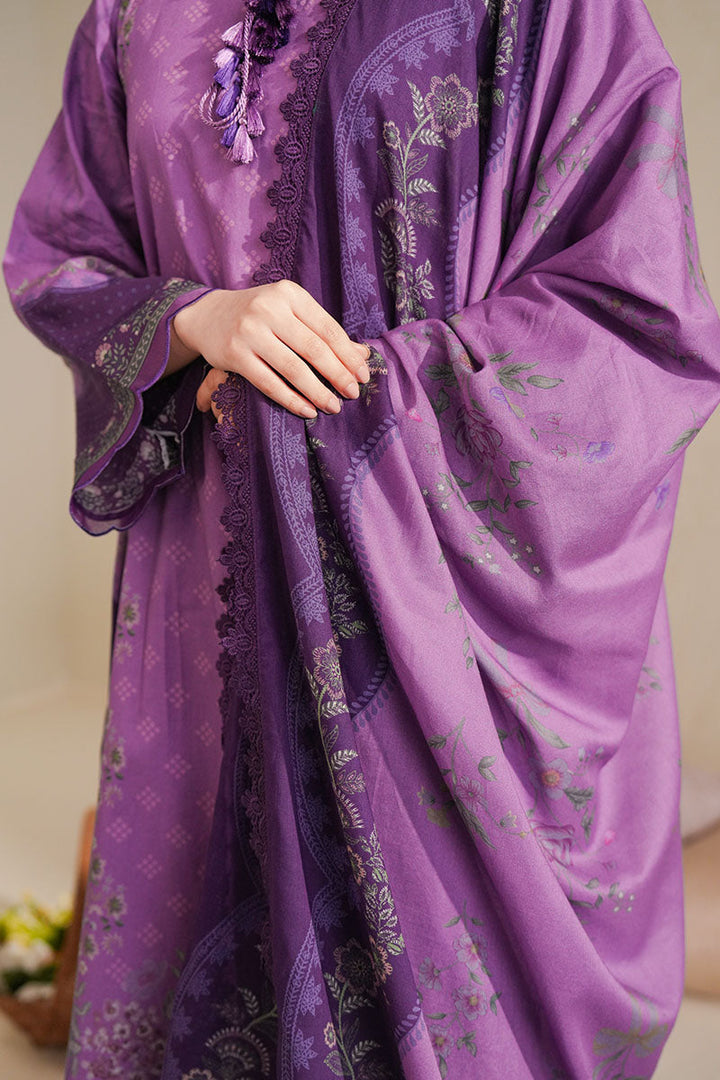 Cross Stitch - Deep Carnation Digital Print Lawn Unstitch Suit For Women - 3 Piece