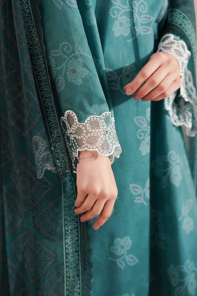 Cross Stitch - Forest Dew Digital Print Lawn Unstitch Suit For Women - 3 Piece