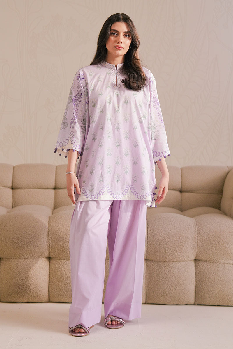Cross Stitch - Opulent Orchid Digital Print Lawn Unstitch Suit For Women - 2 Piece