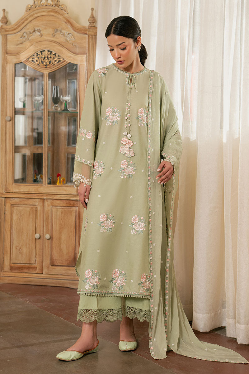 Cross Stitch - Lawn Floral Hush Unstitch Suit For Women - 3 Piece