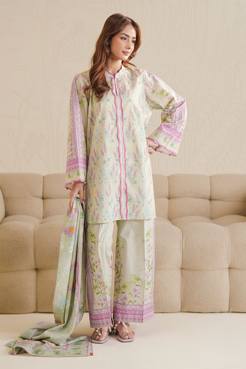 Cross Stitch - Garnet Tale Digital Print Lawn Unstitch Suit For Women - 3 Piece
